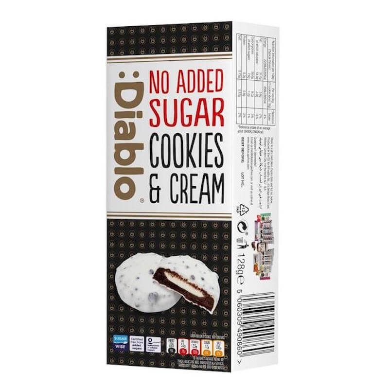 White Chocolate coated & Cream Cookies 128g x 12